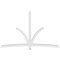 Ekena Millwork Davenport Architectural Grade PVC Gable Bracket, 108"W x 67 1/2"H x 4"D x 4"F, 15/12 Pitch GBP108X68X0404DAV00 - alternate 3